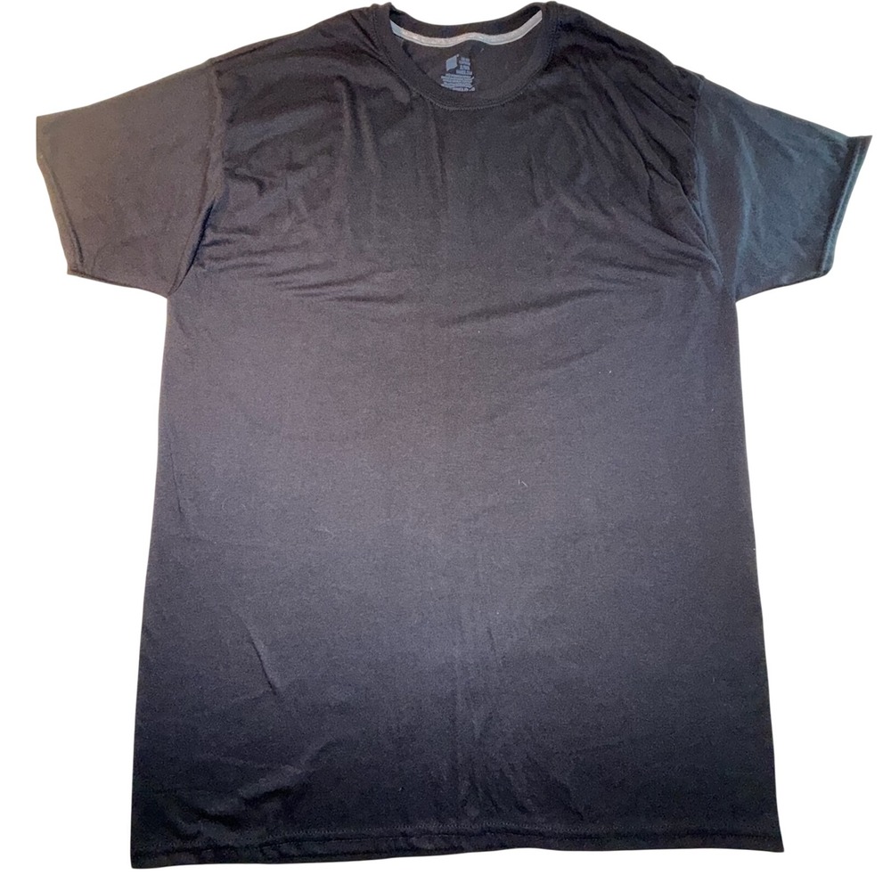 Hanes Mens XL Black ComfortSoft Short Sleeve Crewneck T-Shirt Solid Tee